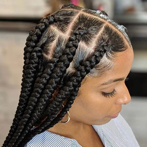 Jumbo knotless braids – Hair Forest Salon
